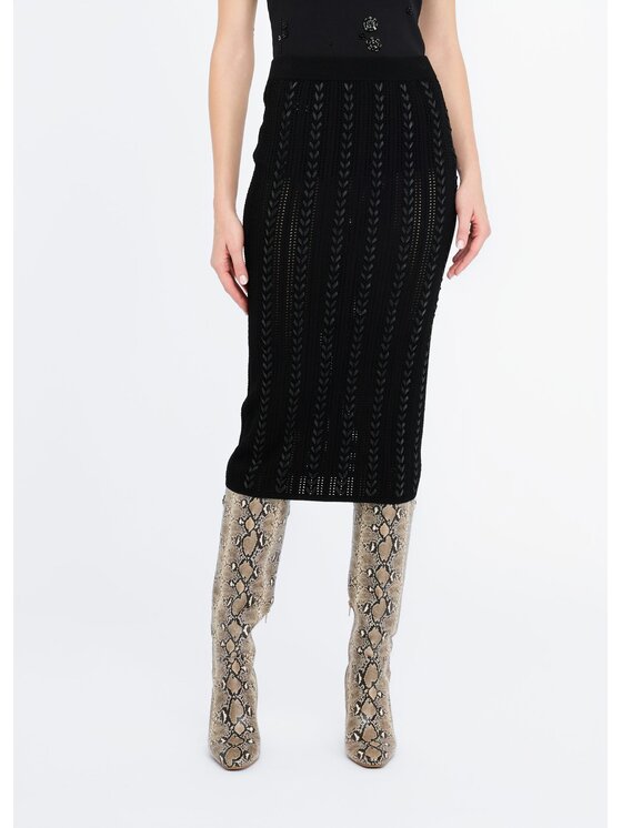 Liu Jo Liu Jo Gonna midi CF5086MS46M22222 Nero Slim Fit