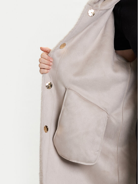 Rinascimento Rinascimento Pelzmantel CFC0122225003 Grau Regular Fit