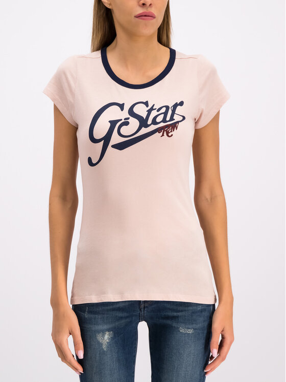 G-Star Raw G-Star Raw Póló D14704-4107-7176 Rózsaszín Slim Fit
