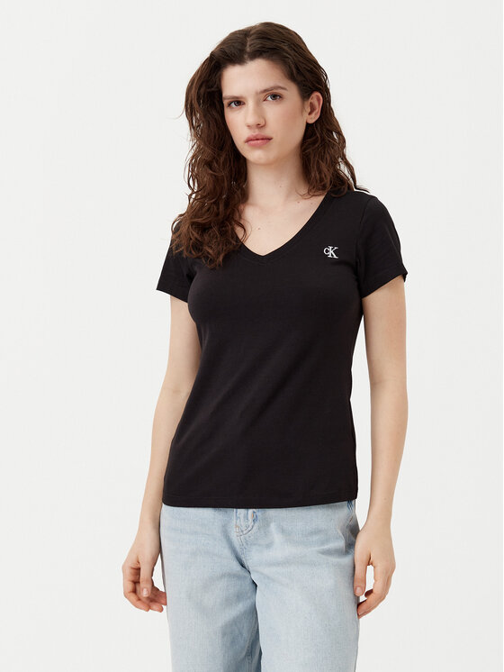 Calvin Klein Jeans Calvin Klein Jeans T-Shirt Rood J20J213716 Černá Regular Fit