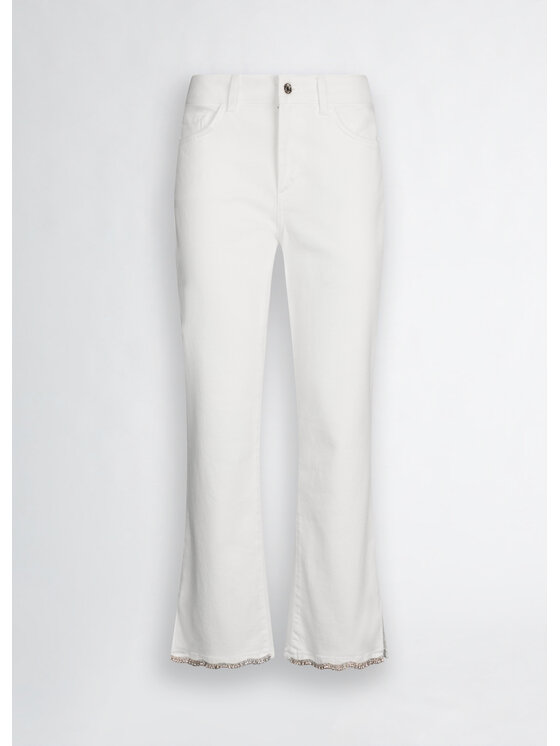 Liu Jo Liu Jo Pantaloni di tessuto UA5141T181610701 Bianco Slim Fit