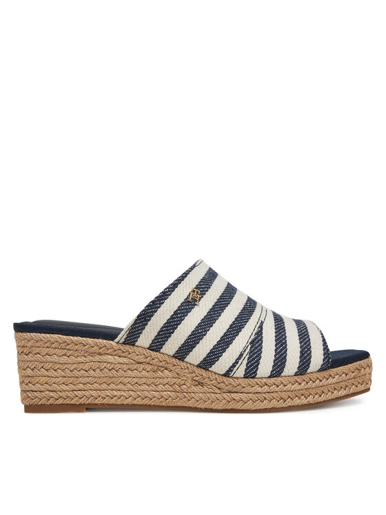 Espadrile Tommy Hilfiger Nautical Stripes Espadrille Mule FW0FW08666 Colorat