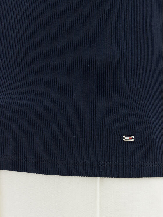 Tommy Hilfiger Tommy Hilfiger Top WW0WW44572 Bleumarin Slim Fit
