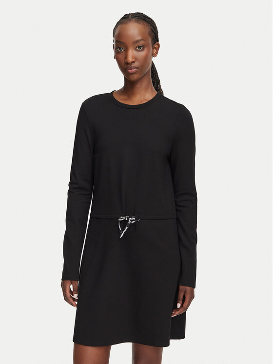 Karl Lagerfeld Jeans Rochie tricotată B3W13013 Negru Regular Fit