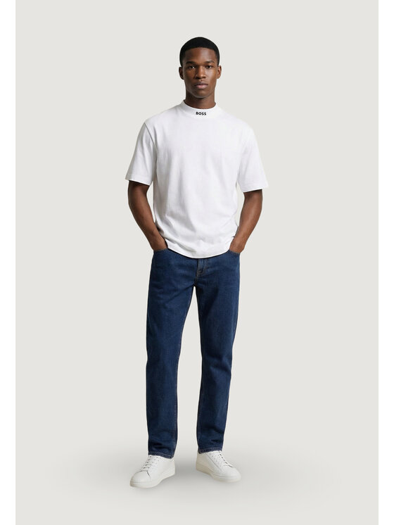 BOSS BOSS T-Shirt Tee Collar 10279542 Bílá Casual Fit