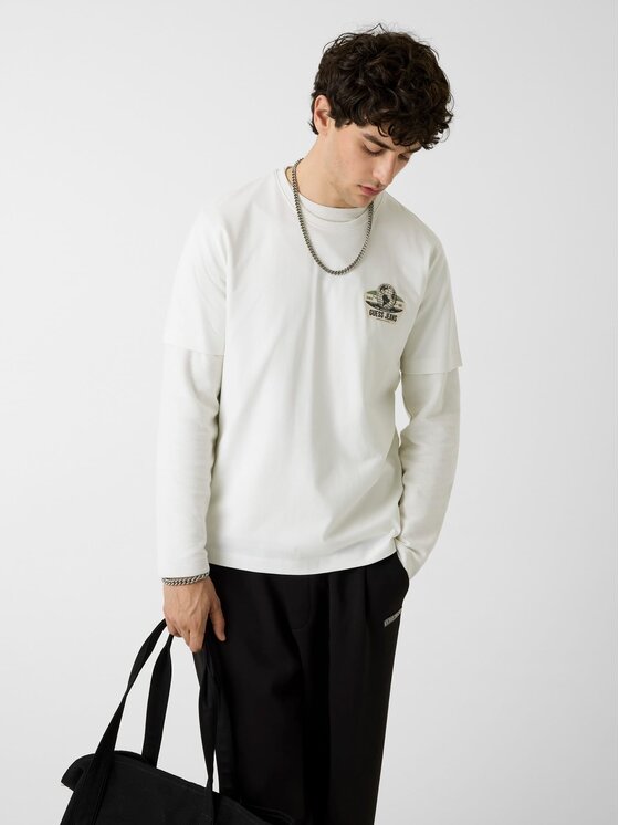 Guess Guess T-Shirt 183249 Bílá Classic Fit