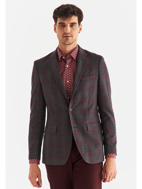 Pako Lorente Pako Lorente Marynarka P21WF-3X-053 Szary Slim Fit