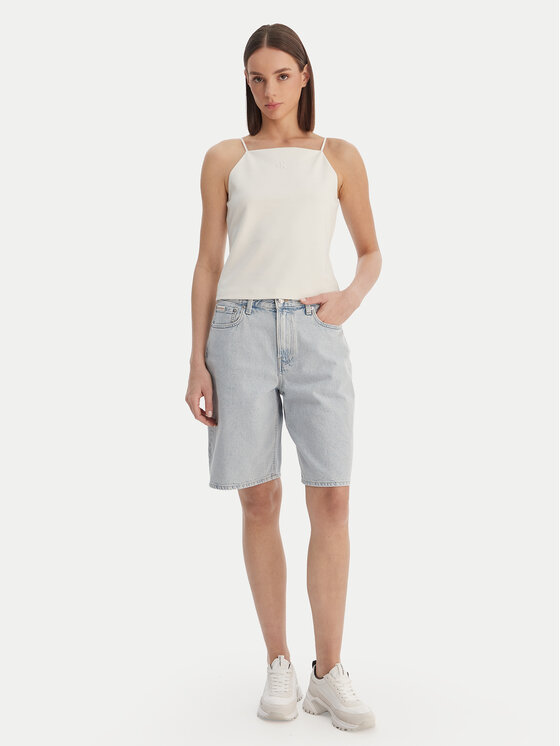 Calvin Klein Jeans Calvin Klein Jeans топ Ponte LV044F206G Бежов Slim Fit