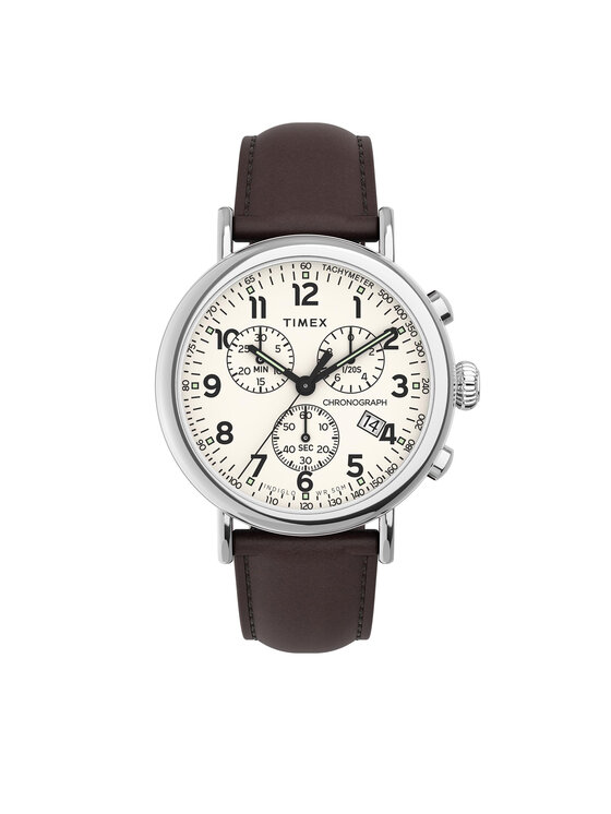 Zdjęcia - Zegarek Timex  Standard Chronograph TW2V27600 Brązowy 