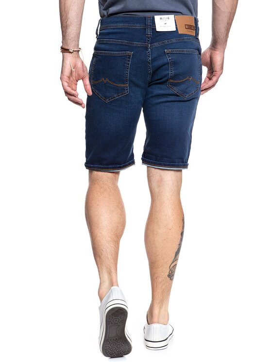 Mustang Mustang Pantaloncini di jeans CHICAGO SHORT Blu Slim Fit