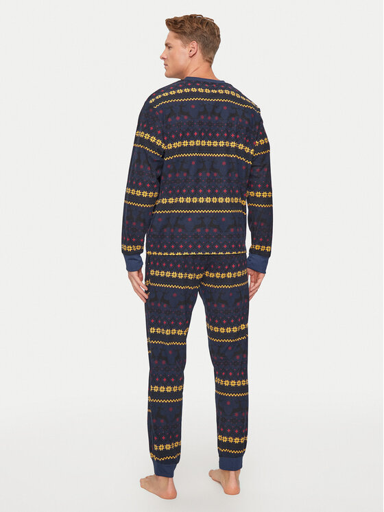 Jack&Jones Jack&Jones Pidžama 12268512 Tamnoplava Loose Fit