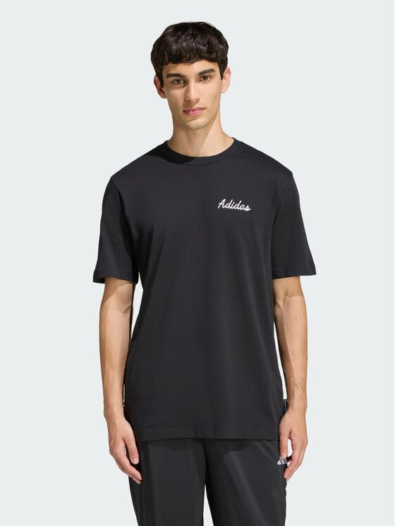 adidas adidas T-Shirt NOVELTY BOWL GRAPHIC Czarny Regular Fit