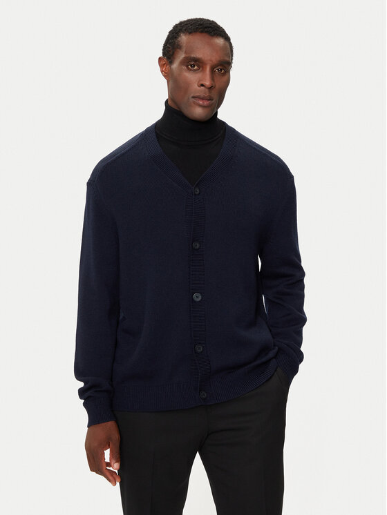 Armani Exchange Kardigán 6DZE1G ZM1LZ 1510 Tmavomodrá Regular Fit