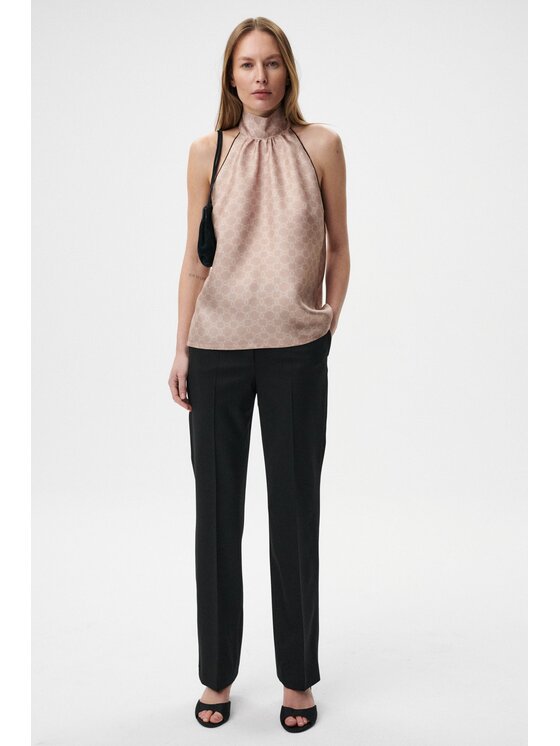 MARI PRETI MARI PRETI Top MONOGRAM M Beżowy Regular Fit