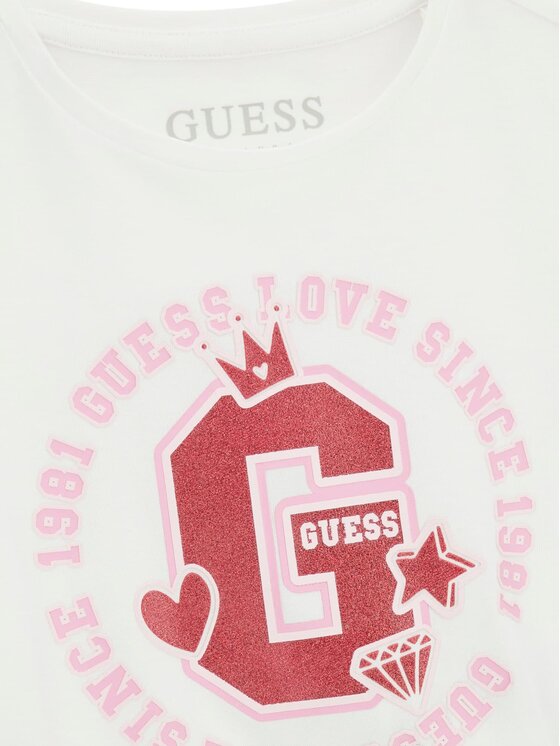 Guess Kids Guess Kids T-Shirt 183029 Biały Classic Fit