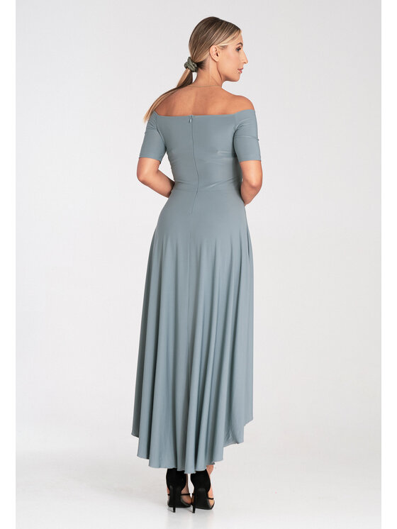 FIGL FIGL Φόρεμα βραδινό M1032 Γκρι Regular Fit