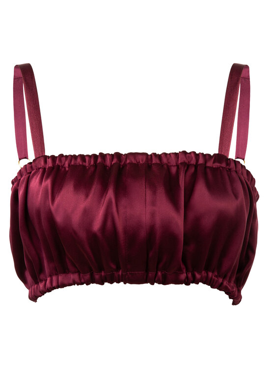 Cat&Cat Cat&Cat Podprsenka Bralette jedwabny Bordó