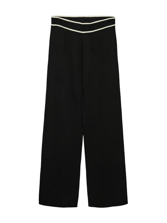 Vero Moda Vero Moda Úpletové nohavice Gold 10337637 Čierna Loose Fit