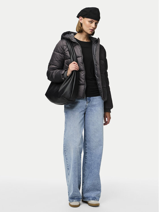 Pieces Pieces Зимно яке 17115626 Сив Regular Fit