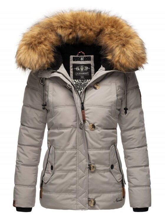 Navahoo Navahoo Kurtka zimowa Zoja Szary Casual Fit