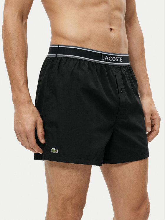 Lacoste Lacoste Set de boxeri﻿ 7H4972 Negru