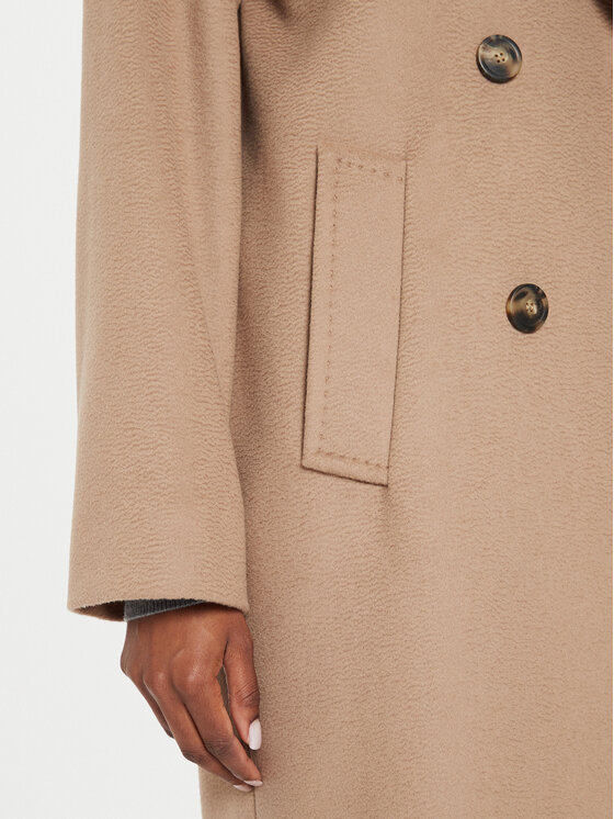 Weekend Max Mara Weekend Max Mara Płaszcz wełniany Zum 2425016052 Brązowy Regular Fit