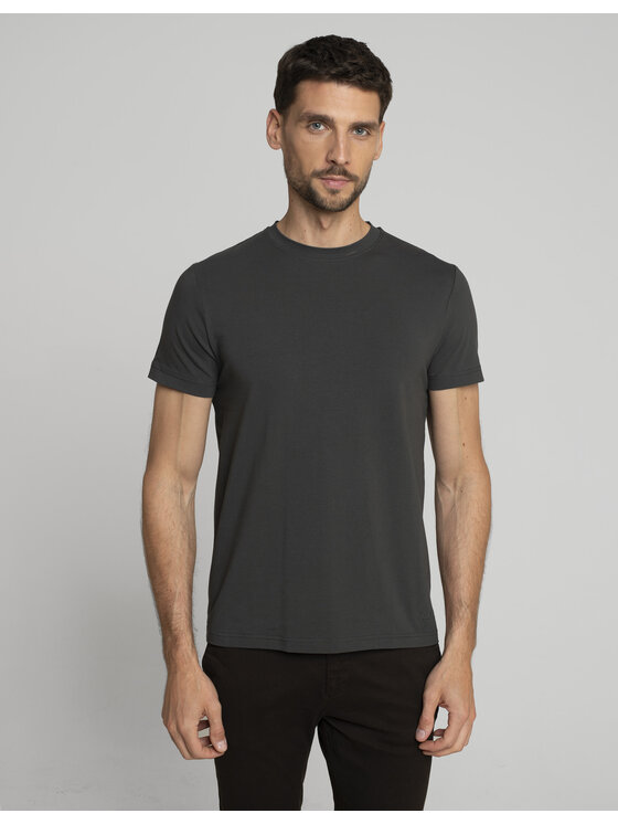 Borgio Borgio T-Shirt covo Zielony Slim Fit