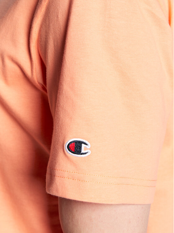 Champion Champion Marškinėliai Small Script Logo Embroidery 218006 Oranžinė Regular Fit