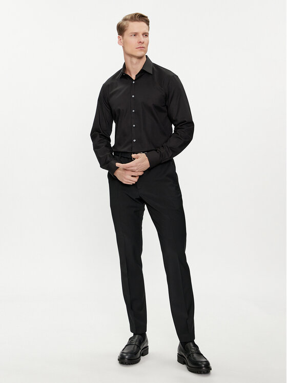 Calvin Klein Calvin Klein Hlače Modern K10K112936 Crna Slim Fit