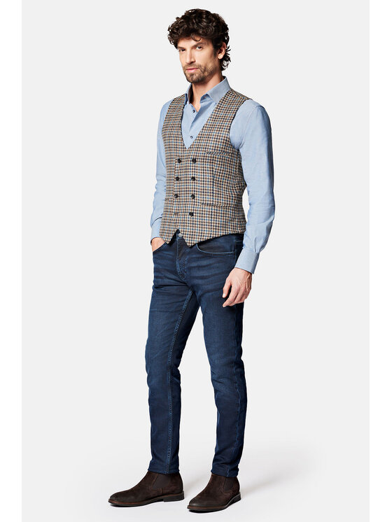 Lancerto Lancerto Kamizelka Flora 2 KA099222000001 Brązowy Slim Fit