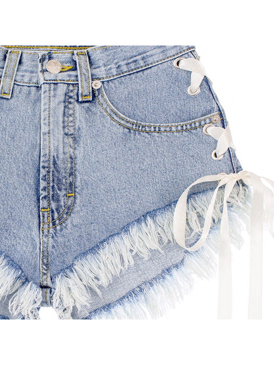 MissDenim MissDenim Szorty jeansowe High Waist Niebieski Regular Fit