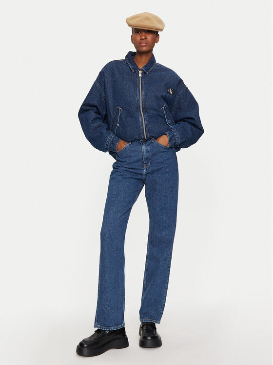 Calvin Klein Jeans Calvin Klein Jeans Jeans hlače J20J224033 Mornarsko modra Straight Fit