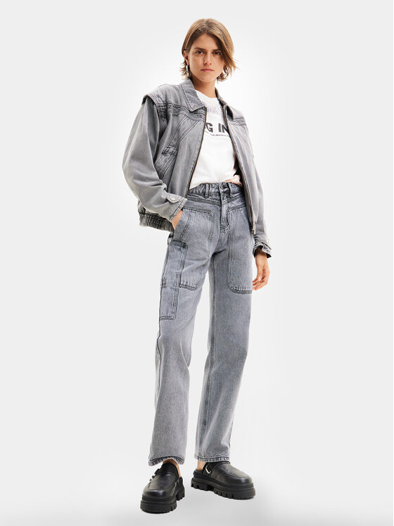 Desigual Desigual Джинси Mackenzie 24SWDD56 Сірий Straight Fit
