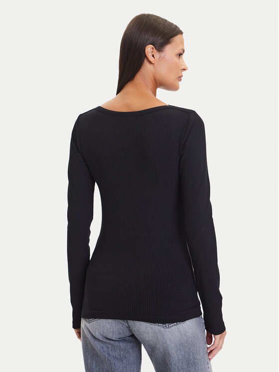 Tommy Hilfiger Tommy Hilfiger Блуза WW0WW47309 Черен Slim Fit