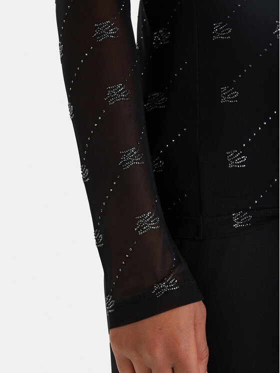 KARL LAGERFELD KARL LAGERFELD Blūze B1W17024 Melns Slim Fit