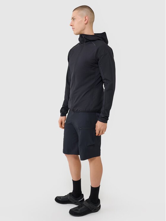 4F 4F Funkčná mikina 4FWSS25TFSWM483-20S Čierna Slim Fit