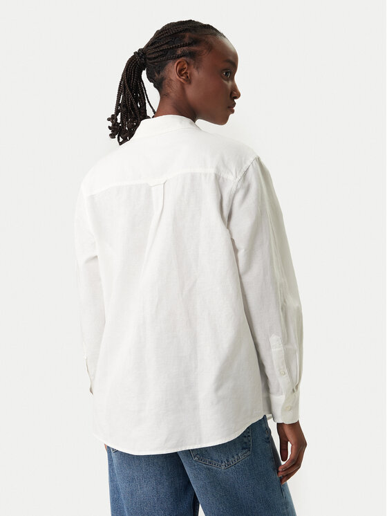 Tommy Jeans Tommy Jeans Риза DW0DW22209 Бял Relaxed Fit