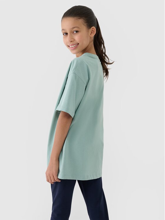 4F 4F T-shirt 4FJWSS25TTSHF1851-47S Verde Oversize