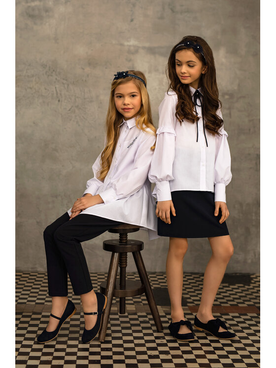 SLY SLY Bluzka 1S-118 Biały Comfortable Fit