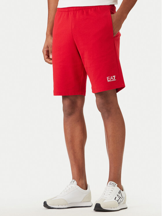EA7 Emporio Armani Pantaloni scurți sport 8NPS65 PJVRZ U5072 Roșu Regular Fit