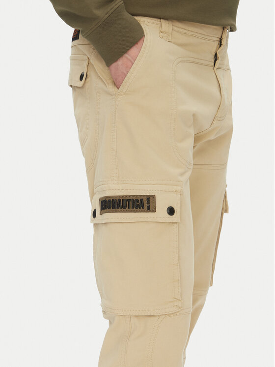 Aeronautica Militare Aeronautica Militare Hlače iz tkanine 251PA1665CT3534 Bež Regular Fit