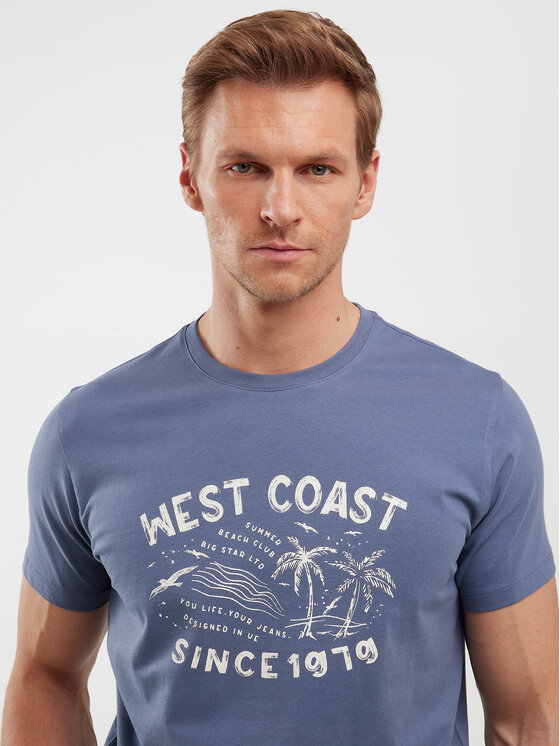 BIG STAR BIG STAR T-Shirt REDDREZ Niebieski Basic Fit