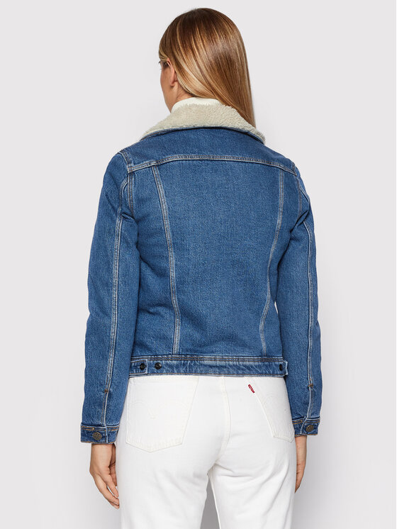 Lee Lee Giacca di jeans Sherpa Rider L54VMWQW 112140285 Blu Regular Fit