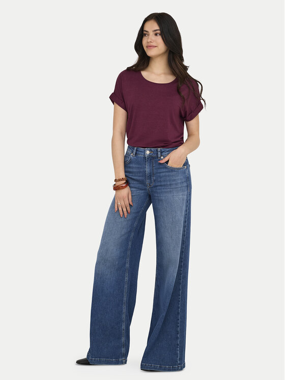 ONLY ONLY T-särk Moster 15106662 Bordoopunane Regular Fit