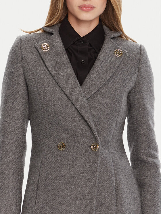 Rinascimento Rinascimento Wollmantel CFC0126218003 Grau Regular Fit