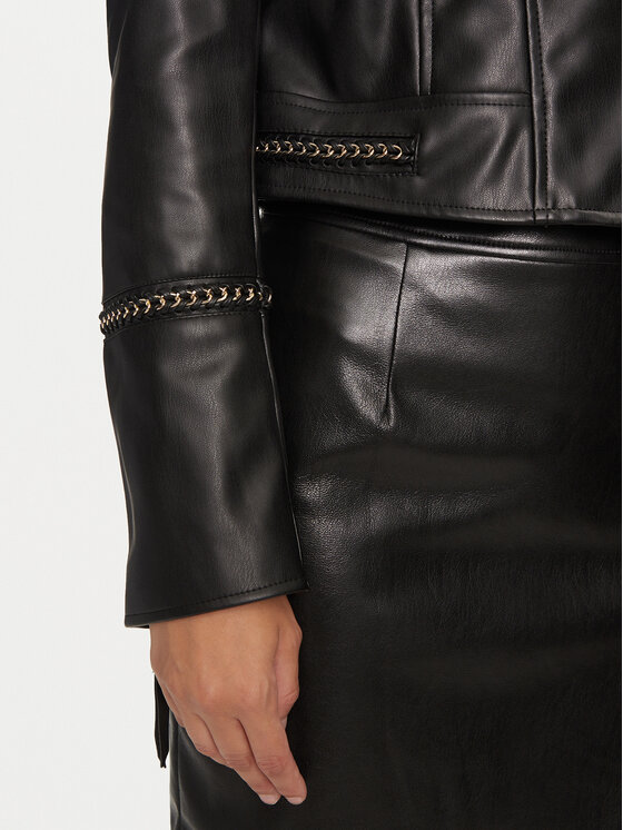 Guess Guess Giacca in similpelle Alice W4YL21 WE480 Nero Regular Fit