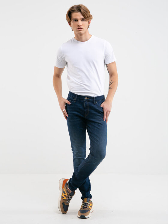 BIG STAR BIG STAR Jeansy DERIC_579_190 Granatowy Skinny Fit