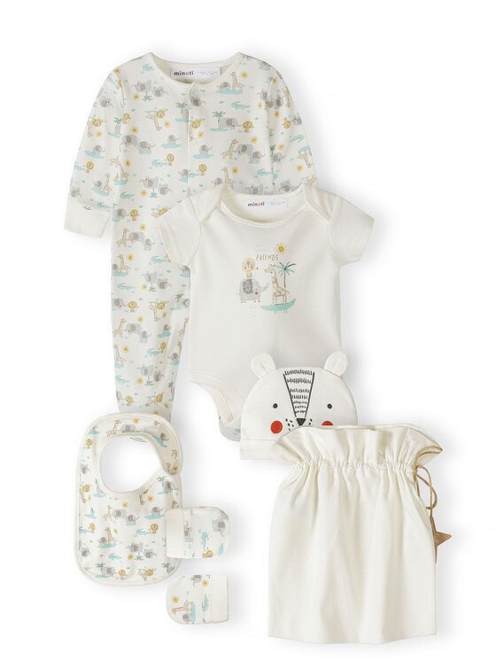 minoti minoti Zestaw prezentowy NOSBABYPACK4 Écru Regular Fit