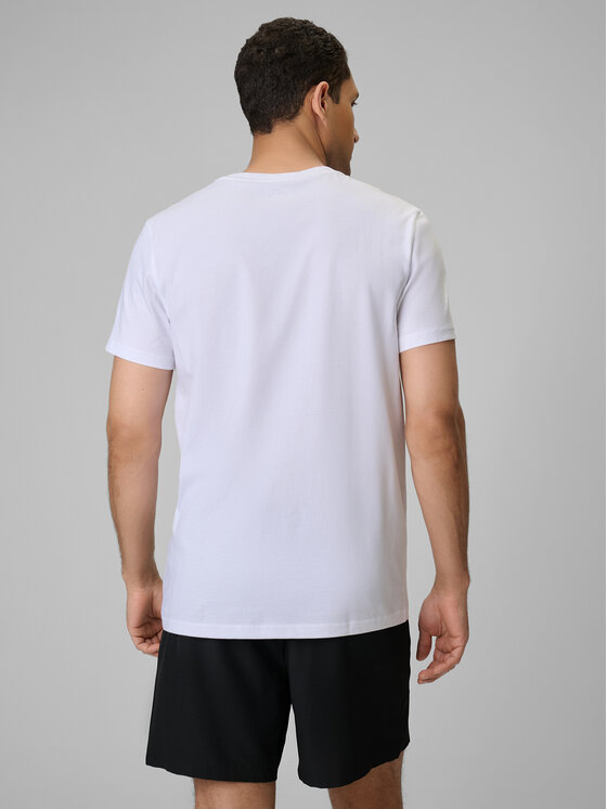 4F 4F T-Shirt BEACHWEAR Biały Regular Fit