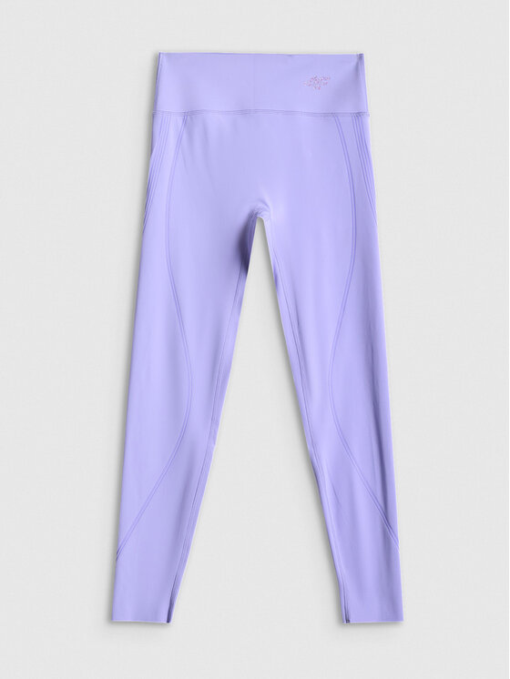 4F 4F Legginsy ACTIVE BY NATURE Fioletowy jasny Slim Fit